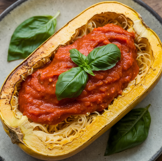 spaghetti-squash-marinara-sauce