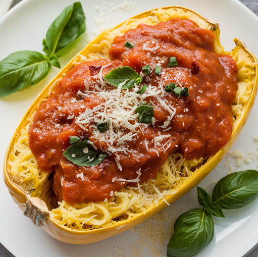 spaghetti-squash-marinara-sauce