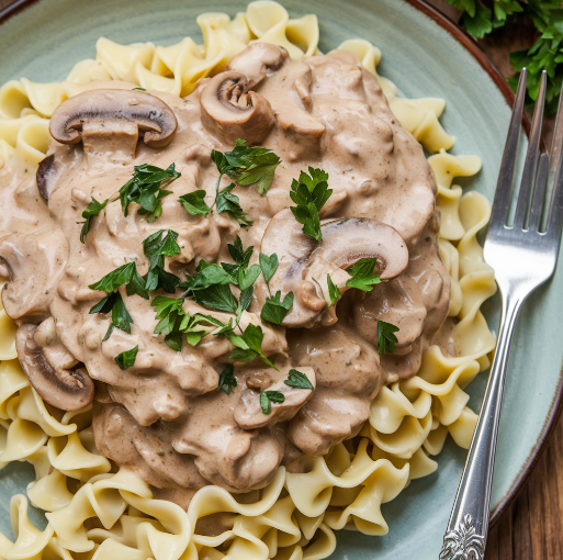 Vegan Mushroom Stroganoff