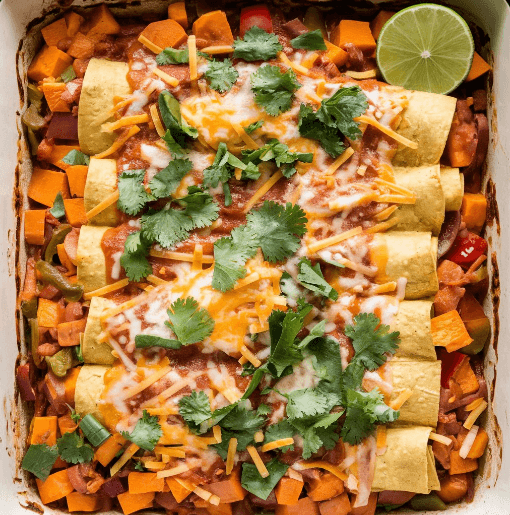 Sweet Potato Enchilada Casserole