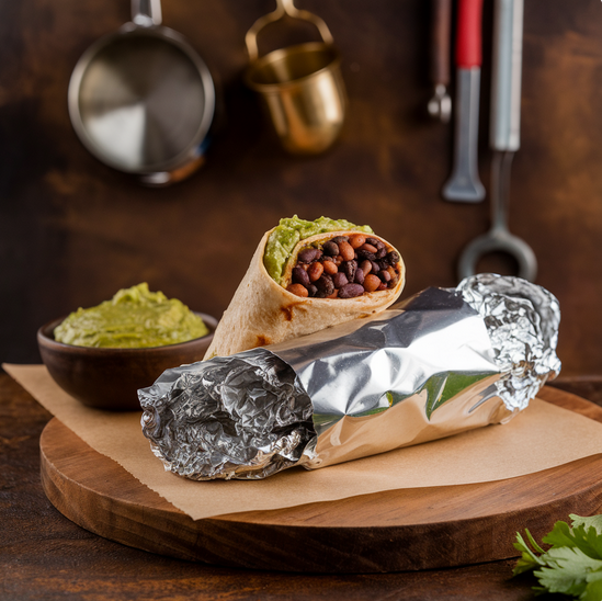 Chipotle Smoky Black Bean Burritos with Guacamole