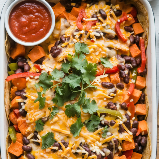 Sweet Potato Enchilada Casserole