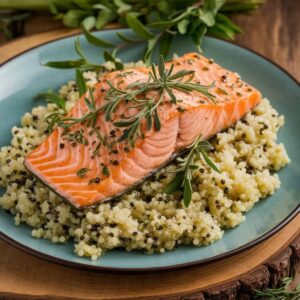 Herbed Salmon and Quinoa Pilaf: A Healthy and Flavorful Dish