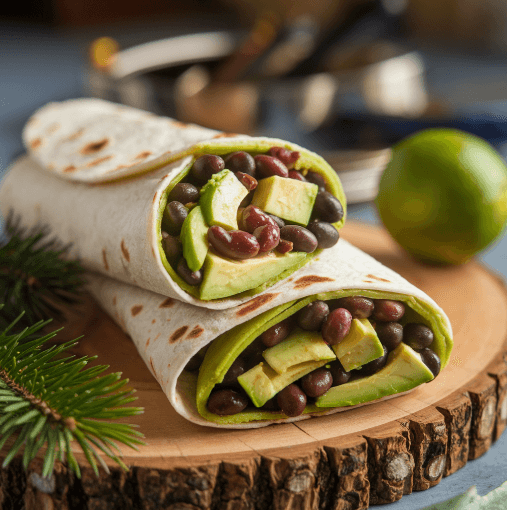 Avocado and Black Bean Breakfast Wrap
