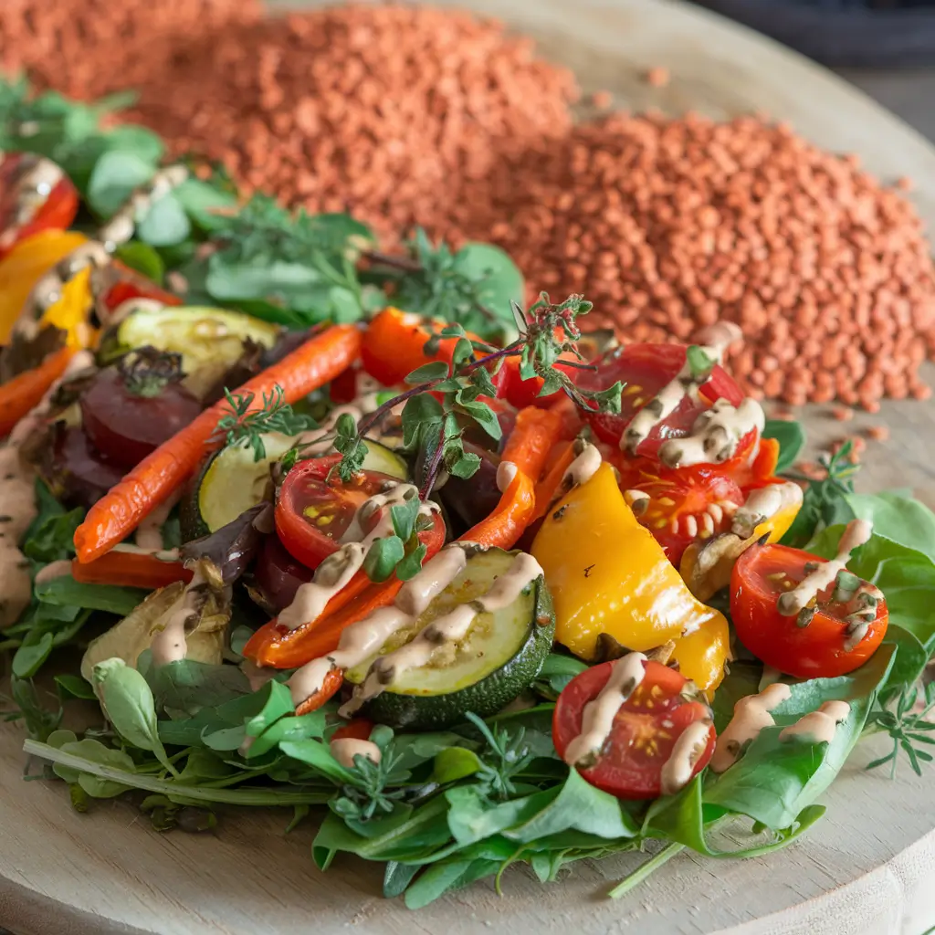 Lentil and Roasted Veggie Salad