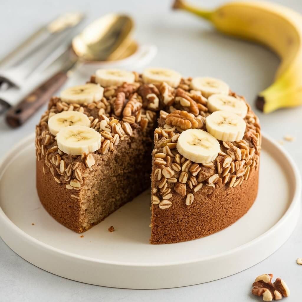 Healthy Banana Oatmeal Cake